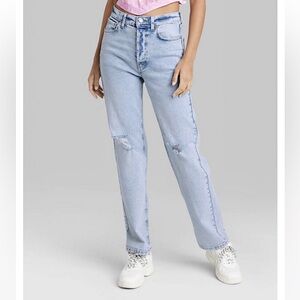 Wild Fable Super High Rise Straight Leg Jeans